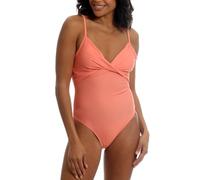 Light & Shade Ladies Tummy Control Non Wired Removable Padding One Piece Summer Holiday Swimming Swimsuit, Coral, UK 16