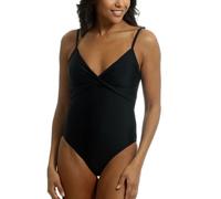 Light & Shade Ladies Tummy Control Non Wired Removable Padding One Piece Summer Holiday Swimming Swimsuit, Black, UK 16