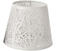 Light Shade， Light Shade Woods Lampshade Lamp Body Small Shades for Table Lamps Rustic Metal Hollow- Out Tree Shadow Floor (Color(White)
