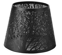 Light Shade， Light Shade Woods Lampshade Lamp Body Small Shades for Table Lamps Rustic Metal Hollow- Out Tree Shadow Floor (Color(Black)