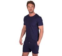 Light & Shade Men's Crew Neck Tee & Short Pyjama Set in Navy | Size: 2XL Light & Shade Navy 2XL