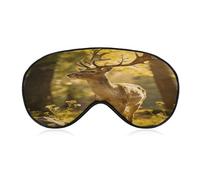 Light Shining in The Forest Sleep Mask Block Light Eye Sleep Shade Cover Comfortable Lightweight Sleeping Blindfold Soft Breathable Night Eye Cover Adjustable Band Eye Mask for Men Women