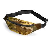 Light Shining in The Forest Waist Bag,Durable Sling Bag with Adjustable Strap Crossbody Waist Bag,for Outdoors Workout Traveling Casual Running Hiking Cycling