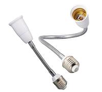 Light Socket Extender, 2Pcs 7.09inch E27 to E27 LED Light Bulb Lamp Holder Flexible Gooseneck Extension Adaptor Screw Socket Extender LED Extender(SIZE:2pcs)