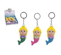 Light & Sound Mermaid Keychain - 8cm x 3.5cm (1 Count) - Assorted Pink, Blue & Green Colors - Perfect Accessory For Girls, Teens & Mermaid Lovers
