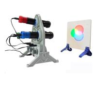 Light Source Demonstrator for Physics Teaching, Adjustable Intensity, Three Primary Color Synthesis with Projection Screen, Educational Experiment Device