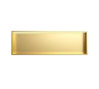 Light Stainless Steel Wall Shower Shelf Gold Recessed Storage for Home Improvement Single Shelf Organizer 92x32x12.5cm Modern Bathroom Accessory