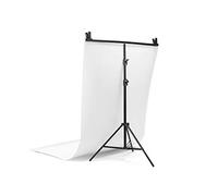 Light Stand & White PVC Vinyl Photography Backdrop Kit | Luxlight® | VINYL 1m x 2m | STAND Width 90cm & Height 80-190cm | Portable Adjustable T-Stand Support & PVC Background