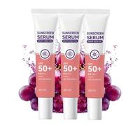 Light Sunscreen Serum SPF 50, Factor 50 Sun Cream Serum, Grape Seed Oil Sunscreen for Face & Body, Broad Spectrum Sun Protection for Daily Wear, Beach Travel & Outdoor Activities, Non Greasy (3PC)
