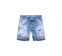 Light Super Ripped Wash Commando Denim Shorts- male- Dsquared2- Denim Shorts- Blue- L- Shorts L