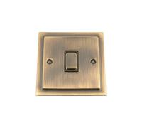 Light Switch 1 Gang 2 Way 10 Amp - Victorian - Antique Brass