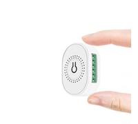 Light Switch 2 Way No Neutral Wire Required 16A Relay Module for SmartLife Compatible with Alexa & Home Assistant White(Black)