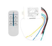Light Switch and Receiver Kit, 4 Ways ON/OFF Remote Control Switch 220V Digital Wireless Wall Light Receiver Transmitter Remote Control Switch for Lamp, Ceiling Light, Fan