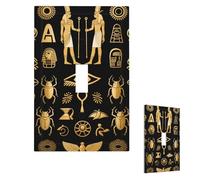 Light Switch Cover Ancient Egyptian Wall Plate 1 Gang Switch Plate Covers Decorative Outlet Cover Electrical Receptacle Faceplate for Bathroom Kitchen Decor Wall Plates 5" x 3"