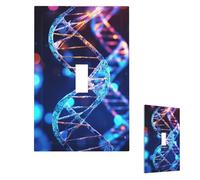 Light Switch Cover Genetic Helix Wall Plate 1 Gang Switch Plate Covers Decorative Outlet Cover Electrical Receptacle Faceplate for Bathroom Kitchen Decor Wall Plates 5" x 3"