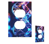 Light Switch Cover Genetic Helix Wall Plate 1 Gang Switch Plate Covers Decorative Outlet Cover Electrical Receptacle Faceplate for Bathroom Kitchen Decor Wall Plates 5" x 3"