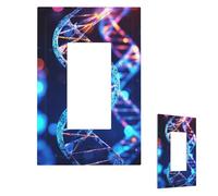 Light Switch Cover Genetic Helix Wall Plate 1 Gang Switch Plate Covers Decorative Outlet Cover Electrical Receptacle Faceplate for Bathroom Kitchen Decor Wall Plates 5" x 3"