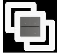 Light Switch Cover Plates,3 Pcs White 3.54*3.38 Inch Self Adhesive Light Switch Surround,Rectangle Shape Acrylic Single Light Switch Covers,Wall Socket Sticker for Home Living Room Office Decoration