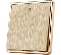 Light switch cover plates, 86 1-4 Gang 2 Way Wall Light Metal Panel Switch Flame Retardant Switch Concealed Control Switch Brushed Gold Wall Home Wall Switc ( Color : 1 Way ( Color : 2 Way , Size : 1