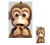 Light Switch Cover The silent monkey Wall Plate 1 Gang Switch Plate Covers Decorative Outlet Cover Electrical Receptacle Faceplate for Bathroom Kitchen Decor Wall Plates 5" x 3"
