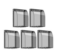Light Switch Guard 12pcs Waterproof Dustproof Switch Power Box Leakproof Electrical Safety Cover Wall Mounted Supply Protection for Home Use