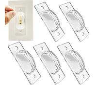 Light Switch Guard, 6 Pack, Clear Light Switch lock, Child Proof Light Switch Cover Guard, Keeps Light ON Or Off Protects Your Lights or Circuits from Accidentally Being Turned on or Off