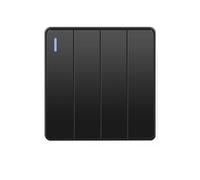 Light Switch,Light Push Button Switch Wall Light Switch 16A PC Panel ON Off Black Home Power Rocker Push Button 1/2/3/4 Gang 1/2Way 86Type(Black 4gang,2way)