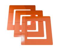 Light Switch / Single Socket Surround - Orange - 3 Pack