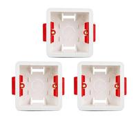 Light Switch & Socket Back Box, UK Standard Dry Lining 83x83mm Plasterboard | UK standard 83x83mm compact dry lining back box for professional light switch and socket installation in plasterboard walls