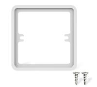 Light Switch Spacer 10mm White - 1 Pack Socket Spacer with 4cm Screws, Socket Back Box Extender, Double Socket Spacer for Light Switch Back Box, Single Socket Spacer and Double Socket Surround