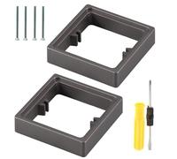 Light Switch Spacer 20mm Grey 2Pack- Socket Spacer with 5cm Screws, Socket Back Box Extender, Double Socket Spacer for Light Switch Back Box, Single Socket Spacer and Double Socket Surround