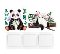 Light Switch Sticker 2Pcs, Cute Animal Light Switch Stickers Glowing Wall Switch Stickers for Bedroom Living Room Kitchen Office
