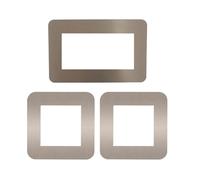 Light Switch Surround,Light Switch Cover,Socket Surround - Champagne Gold Brushed Finish 3 PCS Set,Single & Double Switch Protector for Home Wall Decoration,UK Standard Size 2 x 8.6cm, 1 x 7.5x15.5cm