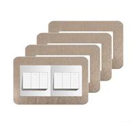 Light Switch Surrounds, Single Light Switch Finger Plate, Use Smooth And Rounded Edges For Bedrooms Kitchens Hotels Corporate Offices(Brushed gold)