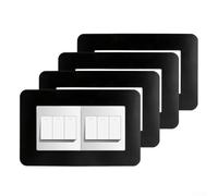 Light Switch Surrounds, Single Light Switch Finger Plate, Use Smooth And Rounded Edges For Bedrooms Kitchens Hotels Corporate Offices(Black)
