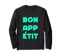 Light Teal Aqua Color Bon App Etit Light Teal Aqua Long Sleeve T-Shirt