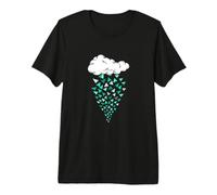 Light Teal Aqua Color Cloud Planes Teal Aqua Graphic Premium T-Shirt