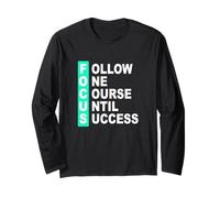 Light Teal Aqua Color Follow The Course Light Teal Aqua Long Sleeve T-Shirt