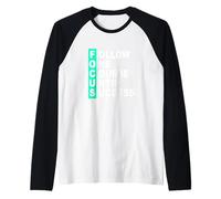 Light Teal Aqua Color Follow The Course Light Teal Aqua Raglan Baseball Tee