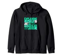 Light Teal Aqua Color Go Ahead, Judge Me Teal Aqua Graphic Zip Hoodie