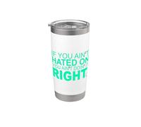 Light Teal Aqua Color Hated & Doing It Right Light Teal Aqua Stainless Steel Insulated Tumbler