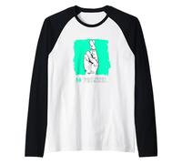 Light Teal Aqua Color No Promises Light Teal Aqua Graphic Raglan Baseball Tee