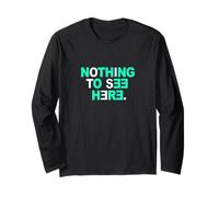 Light Teal Aqua Color Nothing to See Here Teal Aqua Graphic Long Sleeve T-Shirt