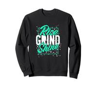Light Teal Aqua Color Rise Grind Shine Aqua Graphic Sweatshirt