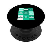 Light Teal Aqua Color Shark Bite Grid Light Teal Aqua PopSockets Adhesive PopGrip