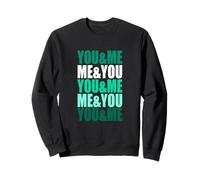 Light Teal Aqua Color You&Me&You&Me Teal Aqua Graphic Sweatshirt