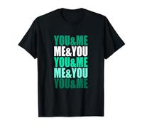 Light Teal Aqua Color You&Me&You&Me Teal Aqua Graphic T-Shirt