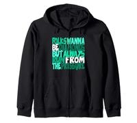Light Teal Aqua Diamonds Don't Run From Pressure Teal Aqua Zip Hoodie