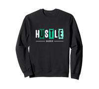 Light Teal Aqua Hustle Harder Light Teal Aqua Graphic Sweatshirt