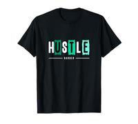 Light Teal Aqua Hustle Harder Light Teal Aqua Graphic T-Shirt